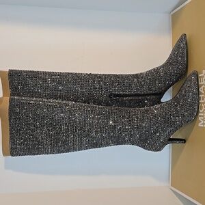 Michael Kors Glittering Black Heeled Boots